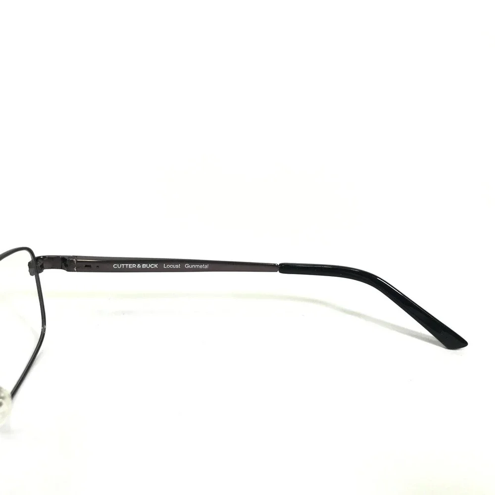 Cutter & Buck Eyeglasses Frames Locust Gunmetal Black Rectangular 54-16-135